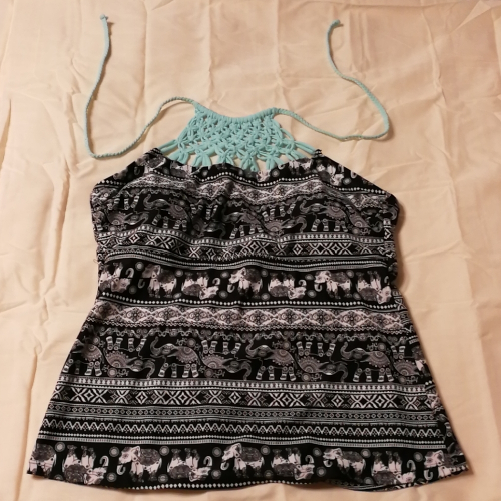 Halter top two piece swimsuit